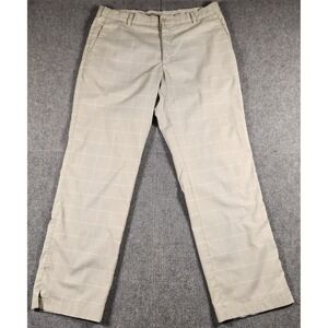 Nike Golf Pants Mens‎ 36x32 Tour Performance Khaki Windowpane Dri-FIT EXCELLENT
